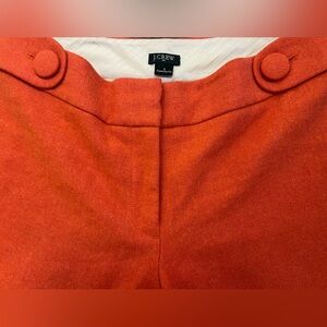 J. Crew orange wide legged wool blend lined pants size 6
